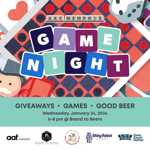 AAF Memphis presents Game Night on Wednesday, January 24, 2024 from 6-8 PM at Boards to Beers.